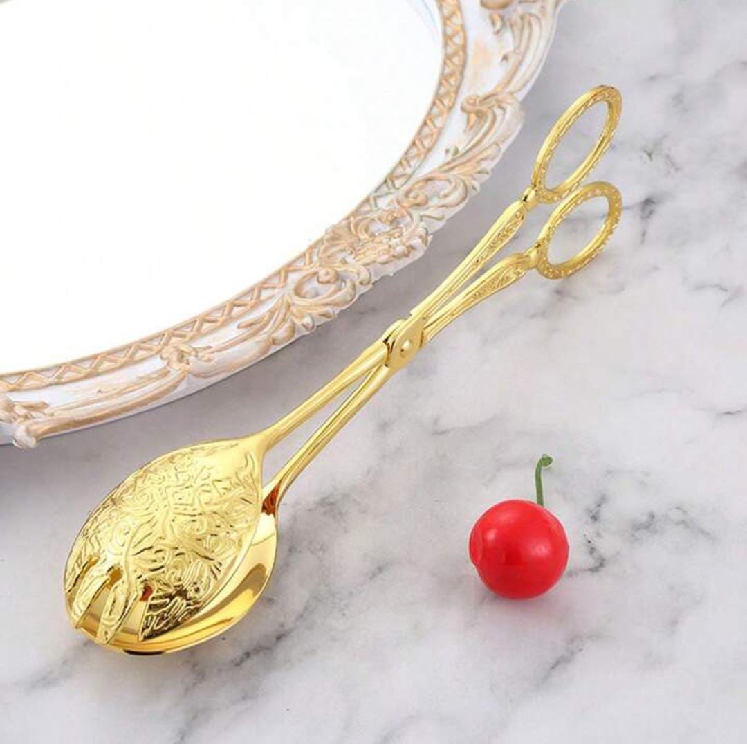 Golden Serving Spoon